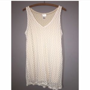 Cream crochet tunic